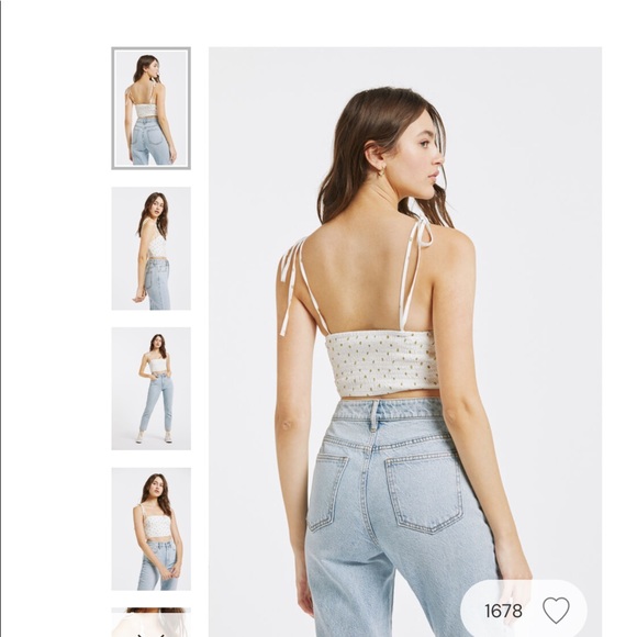 Kendall & Kylie Printed Tie Strap Tank Top - Picture 3 of 5